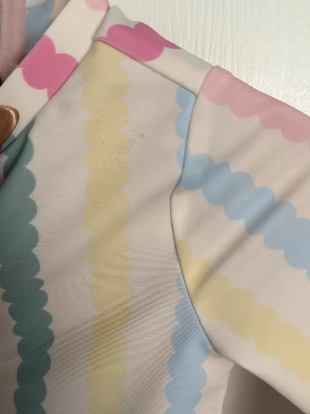 Old Navy Pastel Striped Long-Sleeve One-Piece Bodysuit